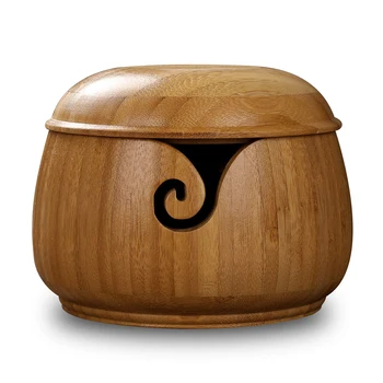 

Storage Bowl Crochet Holder Handmade Yarn Wooden Bowl Crochet Storage Bowls Knitting Needle Storage Holder Knitting Accessories