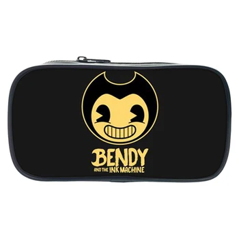 

Ink bendy Machine Pen Bags double layer pu zipper pencil case stationery box school pen bag Makeup Case Coin purse