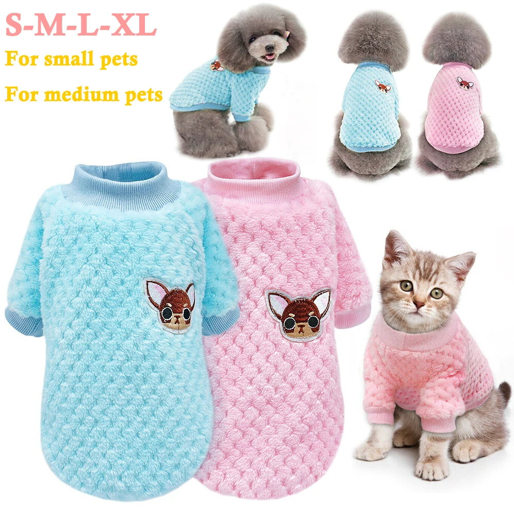 Cute Dog Clothes For Small Medium Dogs Chihuahua Yorkshire Pug Clothes Winter Warm Fleece french bulldog Sweatshirt Ropa Perro