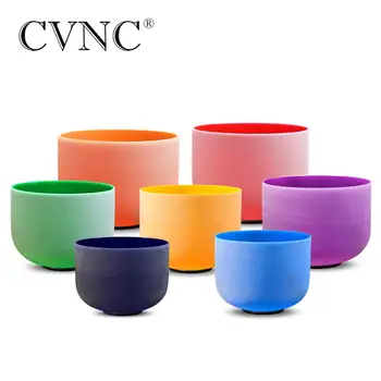 

CVNC 440Hz or 432Hz 12 Inch Third Eye Crown Root Navel Solar Heart Throat Chakra Quartz Crystal Singing Bowl