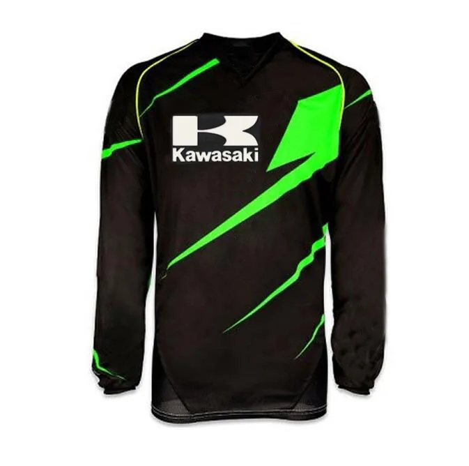 Новинка, Майки для гоночной команды, для горного велосипеда Kawasaki Moto Fans, DH MX, футболки, топы, быстросохнущие, ледяные, холодные ощущения G