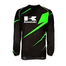 Новинка, Майки для гоночной команды, для горного велосипеда Kawasaki Moto Fans, DH MX, футболки, топы, быстросохнущие, ледяные, холодные ощущения G