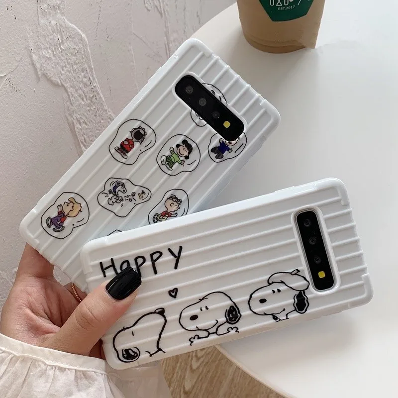 

Meachy Suitcase Trunk Phone Cases for Samsung Galaxy S8 S9 S10 Plus Note 9 S10 Cute Cartoon Cover Soft Silicone Phone Case Coque