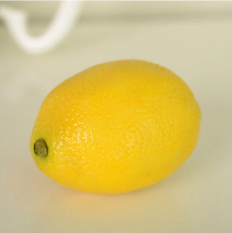 yellow lemon Искусственные фрукты, искусственные яблоки, лимон, кухонные, для свадебного украшения, вечерние, для домашнего декора, ремесло, еда, реквизит для фотосъемки - Цвет: yellow lemon