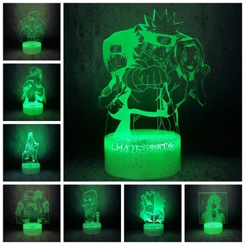 

Naruto series cartoon lights Sasuke takes the ninja sword night light Acrylic LED lamp