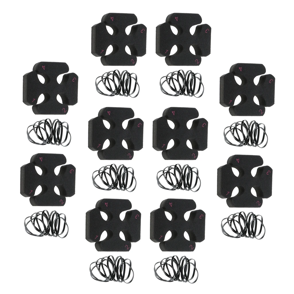 10 Pieces Sponge French Braids Hair Braider Hair Styling Accessories with 60 Pieces Rubber