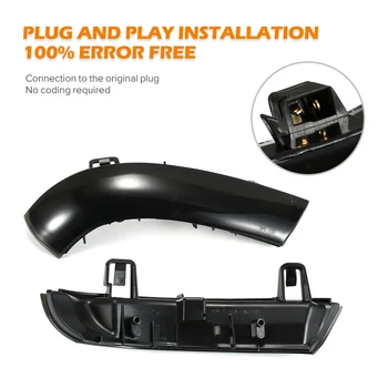

2 pcs Dynamic Turn Signal LED Rearview Mirror Indicator Blinker Repeater Light For Volkswagen VW Golf 5 Jetta MK5 Passat B6