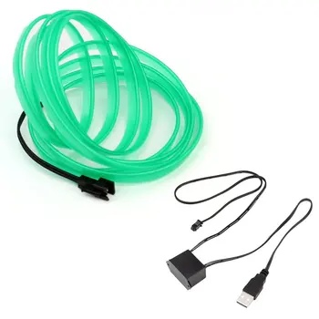 

LED EL Light Neon Rope Car Dance Glow Light Strip + 3V/12V Controller USB Drive Car Decoration Light Car Styling Party Decor