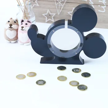 

INS Mouse Money Box Wooden Animals Money Saving Box Ins Nordic Style Transparent Piggy Bank Best Birthday Gifts For Kids