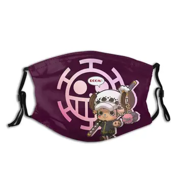 

Tony Tony Chopper Trafalgar Law Reusable Mouth Face Mask Printed One Piece Anti Haze Protection Cover Respirator with Filters