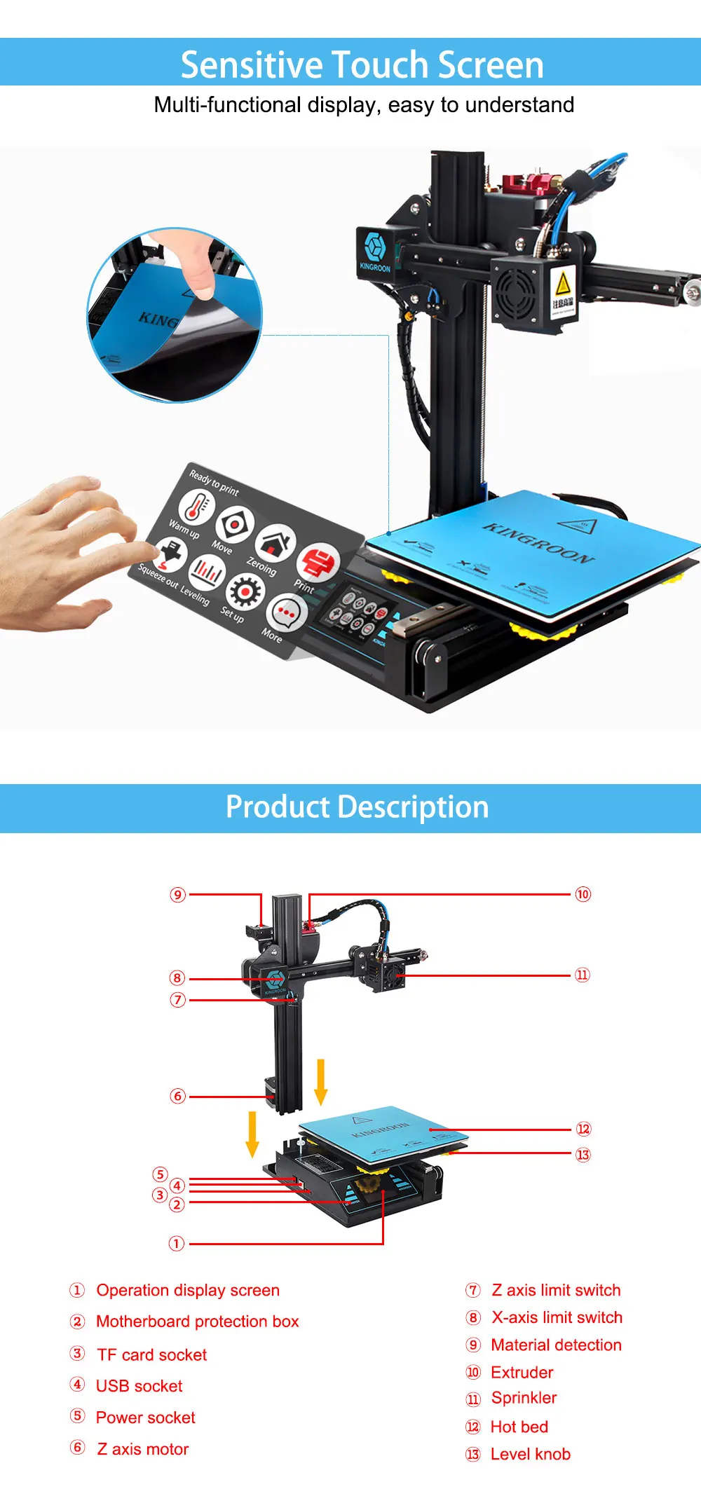 RFC 3d-Printer солнцезащитные очки Высокоточный усовершенствованная DIY Высокоточный Full-качество