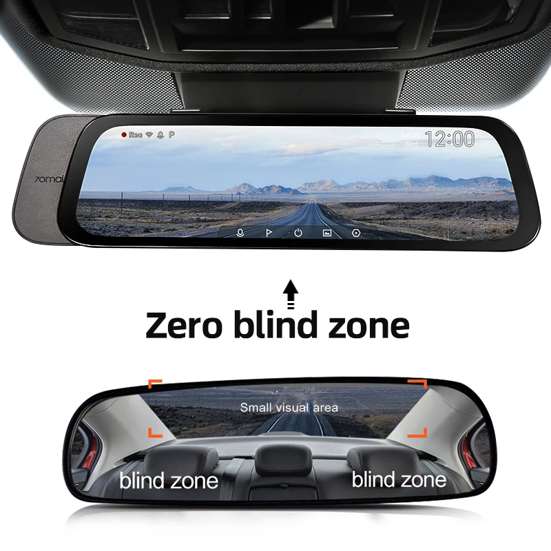 2020 Новый 9 35 дюймовый полный экран 70mai камера заднего вида широкий 1080P авто 130FOV