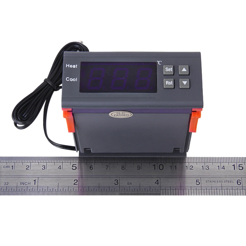 12V Digital Temperature Controller Thermostat With Sensor Probe -40℃ To 120℃