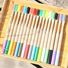 1 шт. Экологичная бамбуковая зубная щетка средней щетиной биоразлагаемая пластмассовая щетка для ухода за полостью рта для взрослых зубная щетка кисточка с бамбуковой ручкой