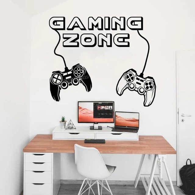 Gamer Wall Decal Gaming Zone Controller Video Game Wall Sticker Customized  Kids Game Room Decor Decals Vinyl Wall Art Gift B823 - AliExpress