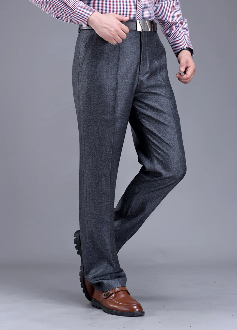 Mu Yuan Yang Новые мужские прямые Костюмные брюки деловые повседневные и удобные стерео приталенные классические брюки осенние и зимние