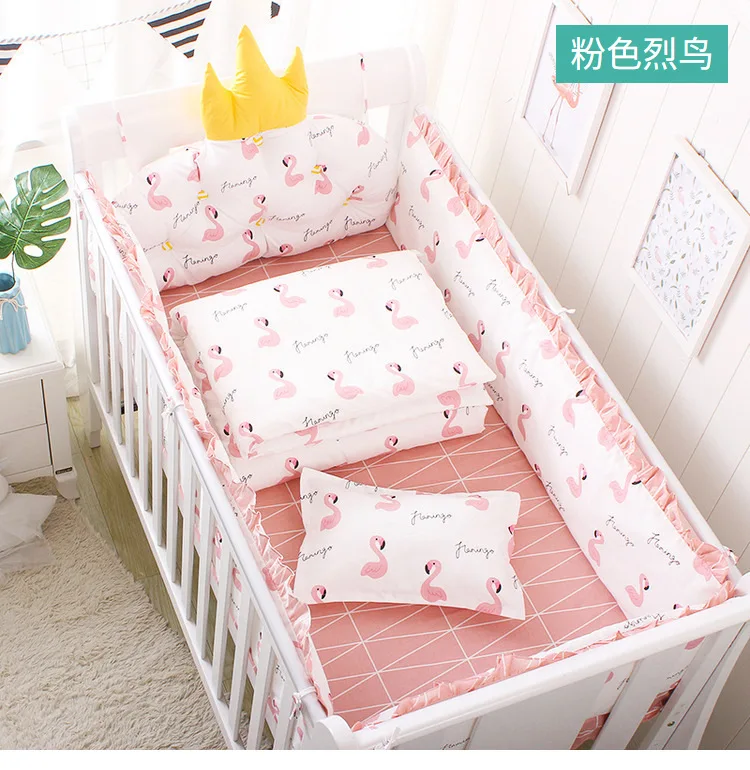 Nordic Crown Cushion Baby Bed Bedding Kit -5pcs