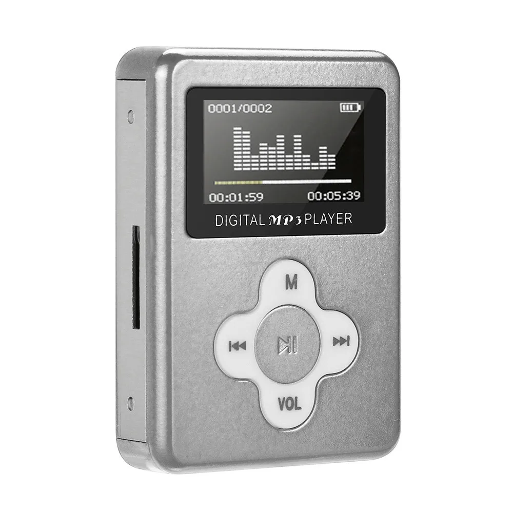 USB мини MP3 плеер ЖК-экран Поддержка 32 ГБ Micro SD TF карта SL 10
