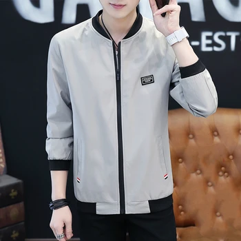 

2019 New Plus Velvet Jacket Men's Jacket Youth Wear Winter Student Cotton Baseball Collar Thick Clothes Slim Casual Streetwear