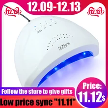 Ультрафиолетовая лампа для ногтей Sun one Сушилка для ногтей 48 Вт Гель-лак леча светильник с нижней 5/30/60s таймер ЖК-дисплей Дисплей быстрое высыхание светодиодная УФ-лампа для ногтей