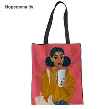 Розовые африканские женские сумки-тоут с принтом для девочек, льняные многоразовые сумки для покупок, сумки на плечо для женщин