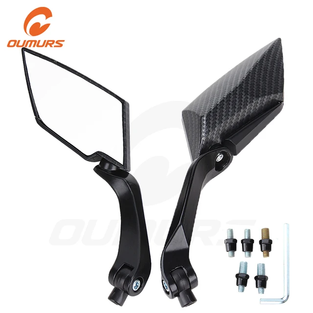 US $11.59 OUMURS Motorcycle Mirror Scooter EBike Rearview Mirrors Electrombile Back Side Convex Mirror 8mm 1
