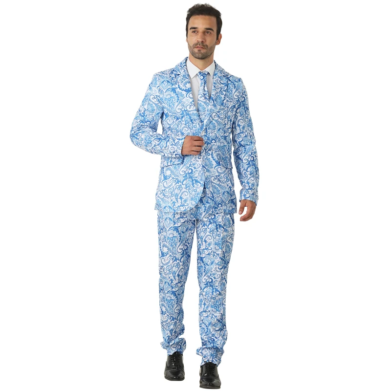 Crazy взрослый благородный мужской синий косплей костюм на Хэллоуин костюмы модные куртки для рождественской вечеринки одежда для мужчин