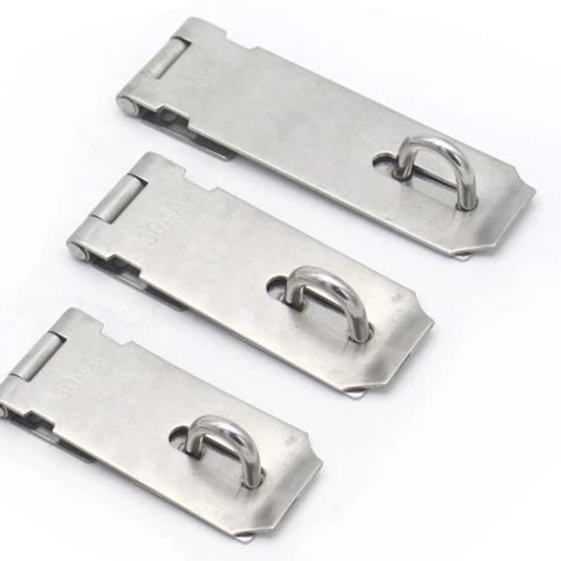 1xAnti Theft Hasp Staple Shed Latch Stainless Steel Door Lock Padlock Clasp