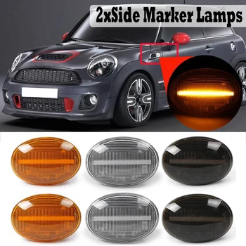 

2Pcs Car Led Dynamic Side Mark Turn Signal Light Water Flash For Bmw Mini Cooper R55 R56 R57 R58 R59 Cl-R56-Lsm-Sm Black