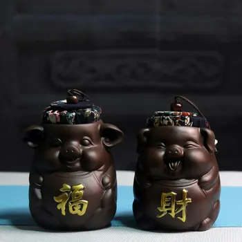 

arenaceous trumpet personality caddy warehouse ceramic seal pot small pu 'er tea storage tanks portable home and POTS