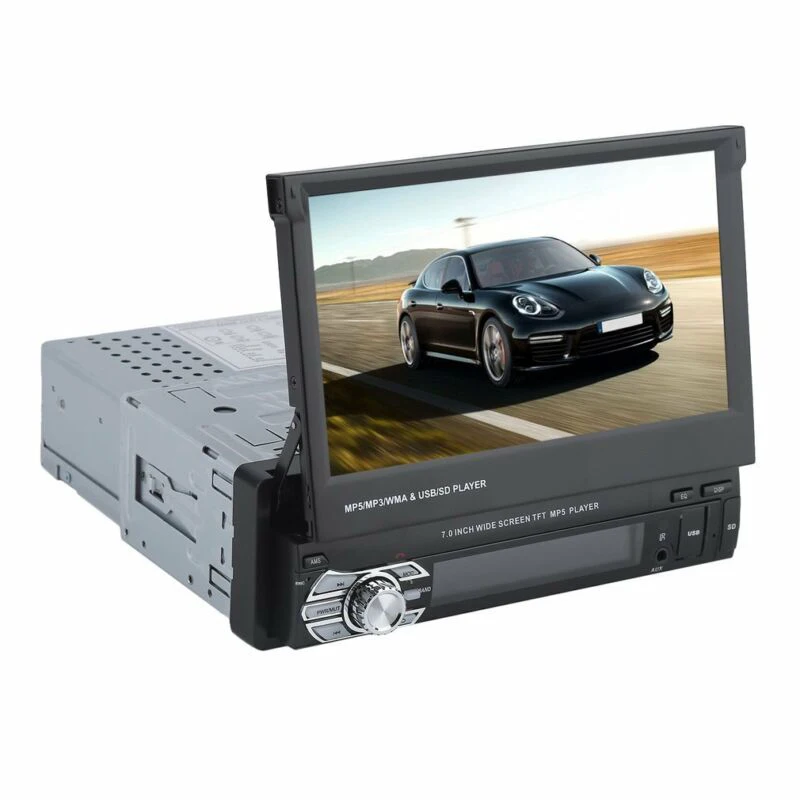 

Car 7 HD Telescopic Touch Screen 1DIN MP5 Bluetooth Radio Player Remote Control