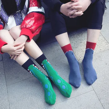 

New product ulzzang Korean ins big mouth monster crocodile couple Harajuku men and women socks tide socks funny stockings 41-44