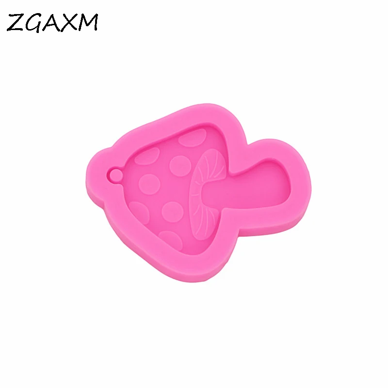 LM-0281 New Shiny Mini Mushroom Keychain Silicone Mold, Epoxy Mold for  Making Jewelry Small Mushroom Earring Pendant