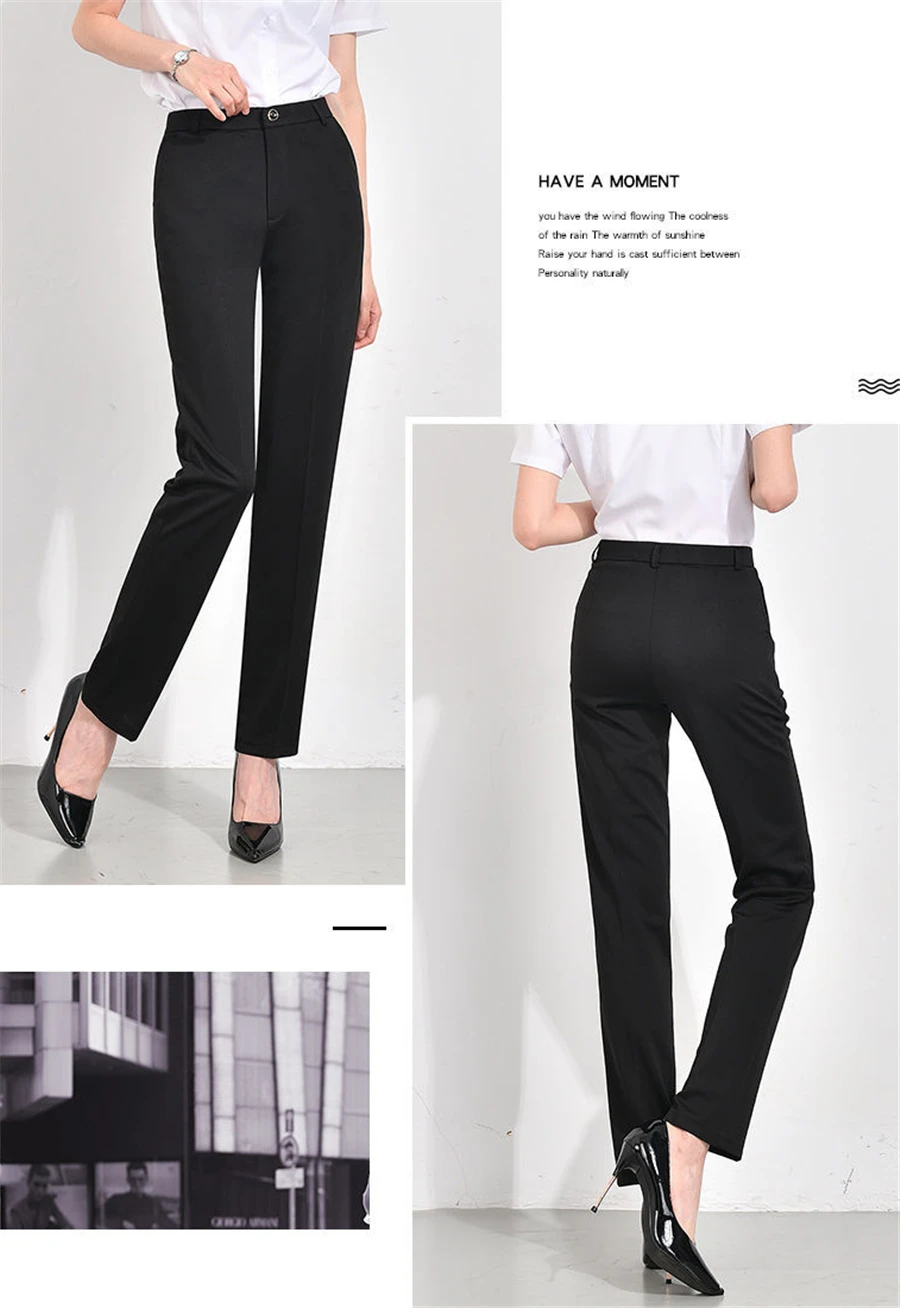 New Formal Women's High Waist Straight 