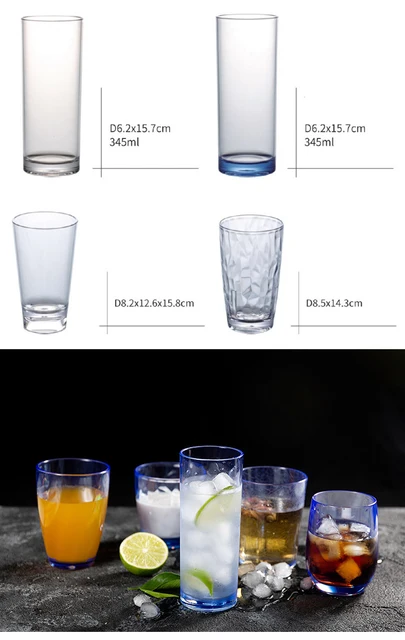 Colored Acrylic Glasses Drinkware, Unbreakable Glasses Drinking Set of 6,  Plastic Cups Reusable, Dis…See more Colored Acrylic Glasses Drinkware