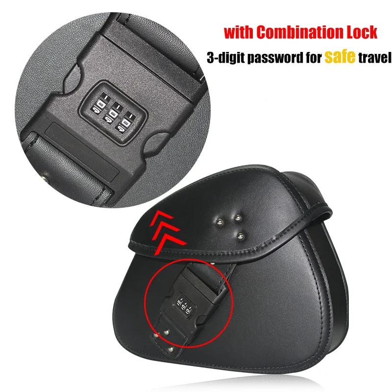 Left&Right Fairing Black Saddle Bags For Honda-Rebel CMX 300 500&ABS Models With combination lock waterproof bag