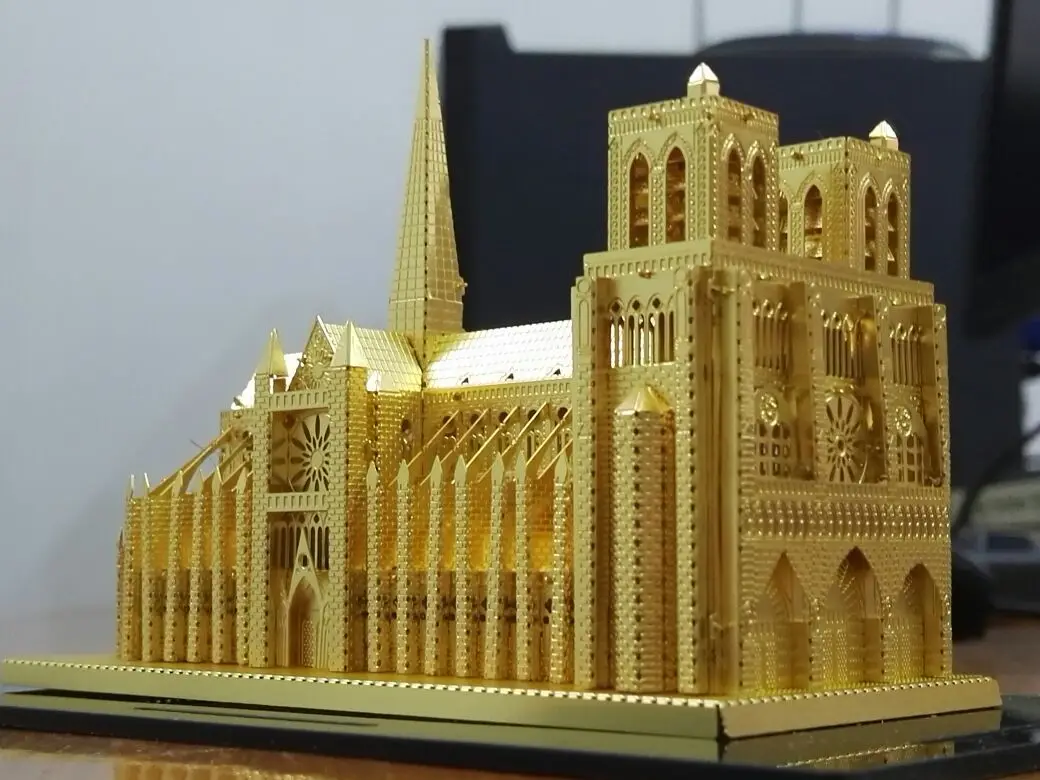 Notre Dame 3D головоломка Diy Василий церковные ночные огни Светодиодная лампа освещенная База дисплей домашний декор обучающие игрушки для детей Пазлы