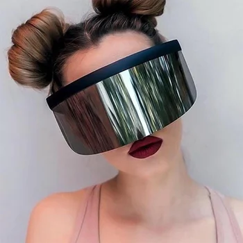 

Flat Top Oversized Sunglasses Women Men 2020 Luxury Brand Big Frame Sun glasses Windproof Mask Shades Sunglass UV400 Goggle