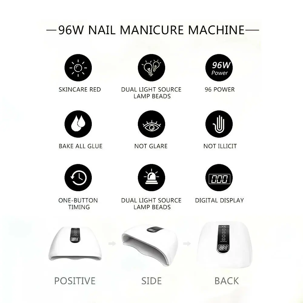 Сушилка для ногтей мощная с крассветильник Том 96 Вт|Сушилки ногтей| |