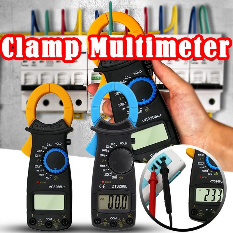 Digital Clamp Meter AC/DC Current 1mA True RMS Auto Range Live Check NCV Temp Frequency Capacitor LCD Tester Multimete | Инструменты