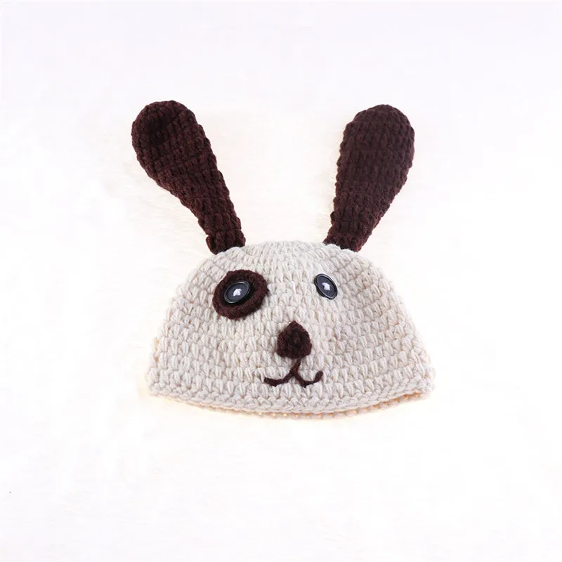 Cute Owls Puppy Dog Frogs Clothes Newborn Photography Props Baby Infant Hat Shorts Crochet Knitted Clothing Set Photo Accessories (3)
