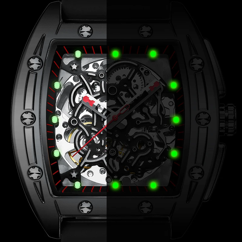 AILANG Gréngt Gummiband Automatesch Mechanesch Luxus Männer Waasserdicht Casual Militär Sport Auer_voghion.com