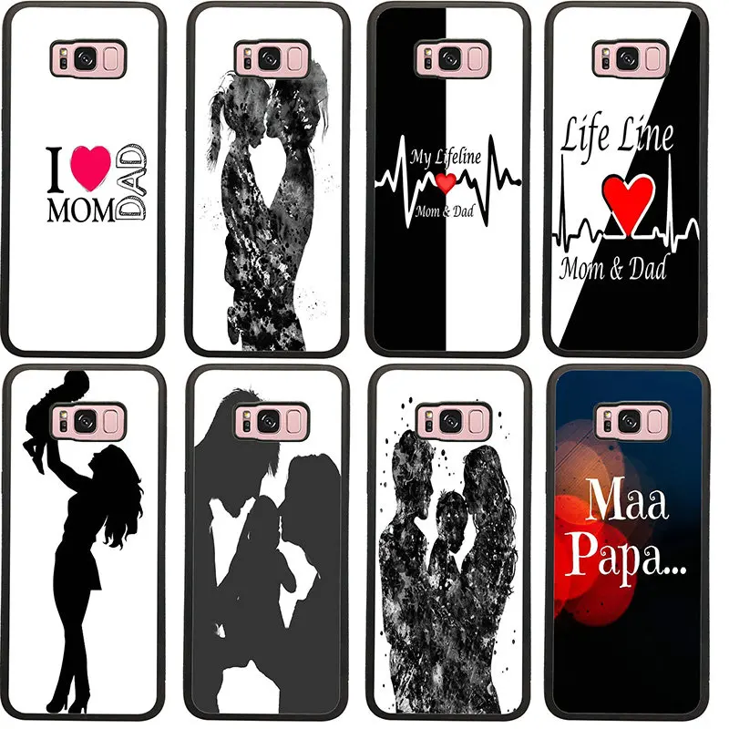 Mom And Dad wallpaper For Samsung Galaxy A5 A7 A8 J3 J4 J6 J7 J8 2018 A11 A21S A51 A71 A91 M11 Shell Phone Protector Cover Bag | Мобильные