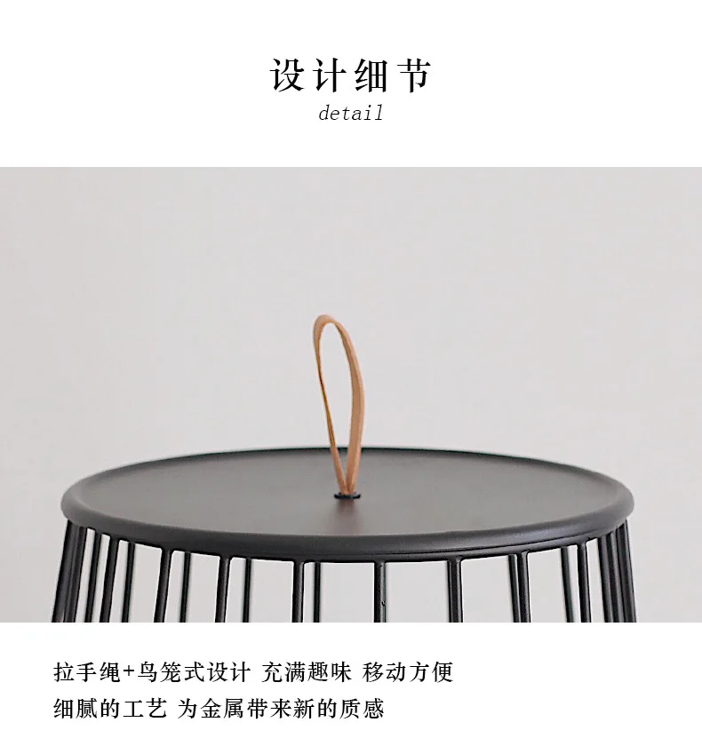 Nordic Iron Art Creative Simple Sofa Coffee Table Metal Living Room Office Ins Wind Milk Tea Shop Lazy Sofa Table Desk