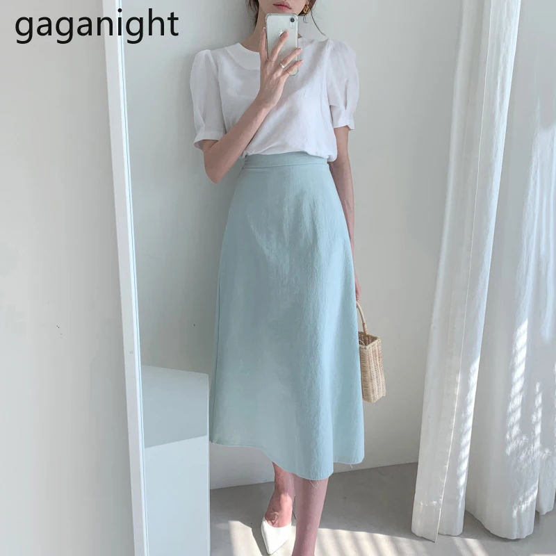 Gaganight Элегантный женский комплект из двух предметов Однотонная рубашка с бантом