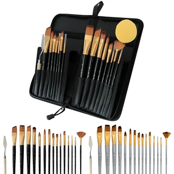 

1 set Multifunctional Nylon Wool Watercolor Pen 17 Piece per Set + Canvas Painting Bag Art Drawing Sets Factory