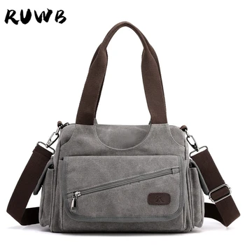 

RUWB Luxury Handbags Women Bags Designer Casual Canvas Bag Ladies Shopping Tote Bag Torebki Damskie Travel Shoulder Bags Bolsos