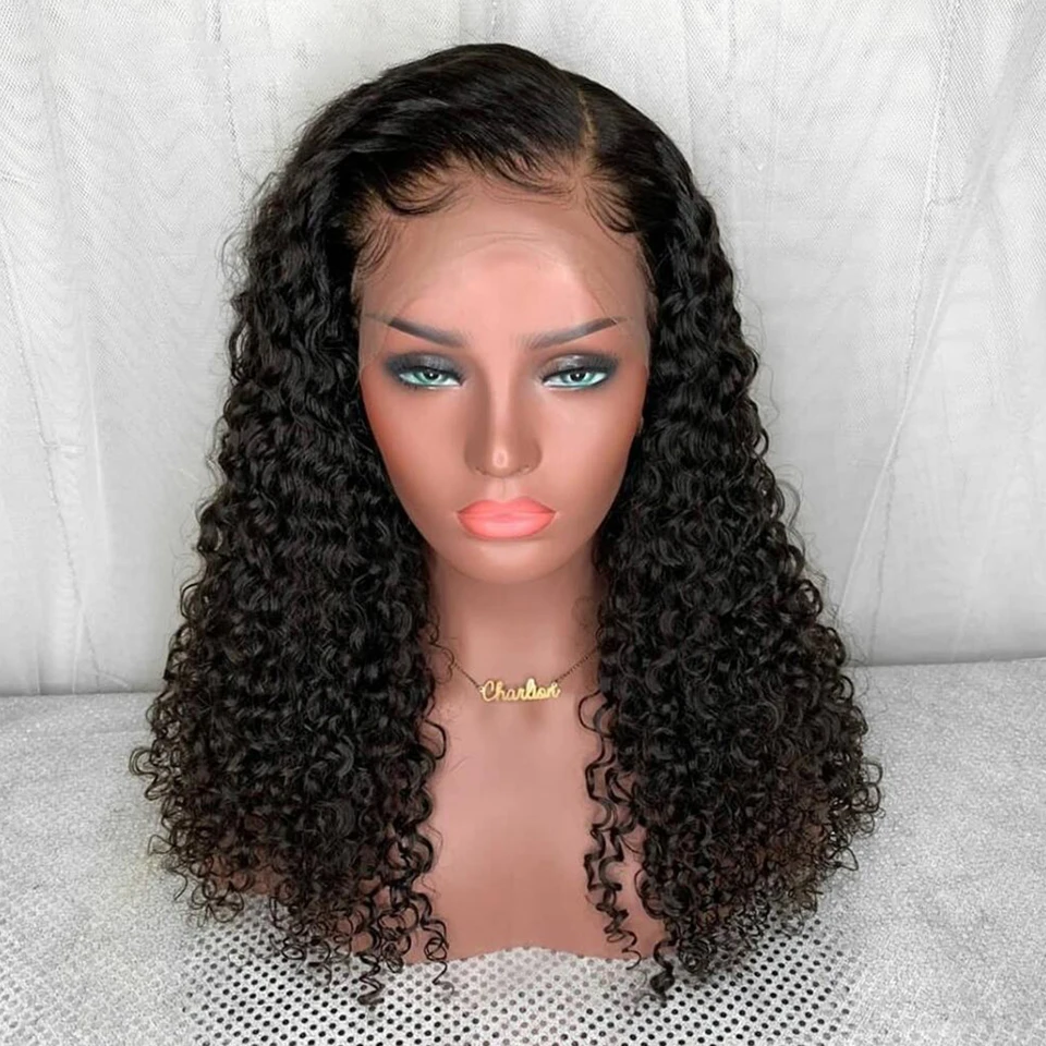 Sassoon Боб 13*4 дерзкий кудрявый Remy бразильские волосы на кружеве человеческие волосы парики для женщин без клея 130% натуральный цвет отбеленные узлы