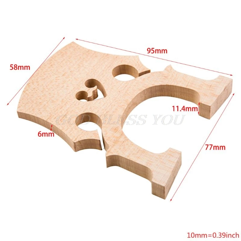 1 шт. изысканный Виолончель мост 4/4 3/4 1/2 1/4 1/8 Одежда высшего качества из кленового дерева