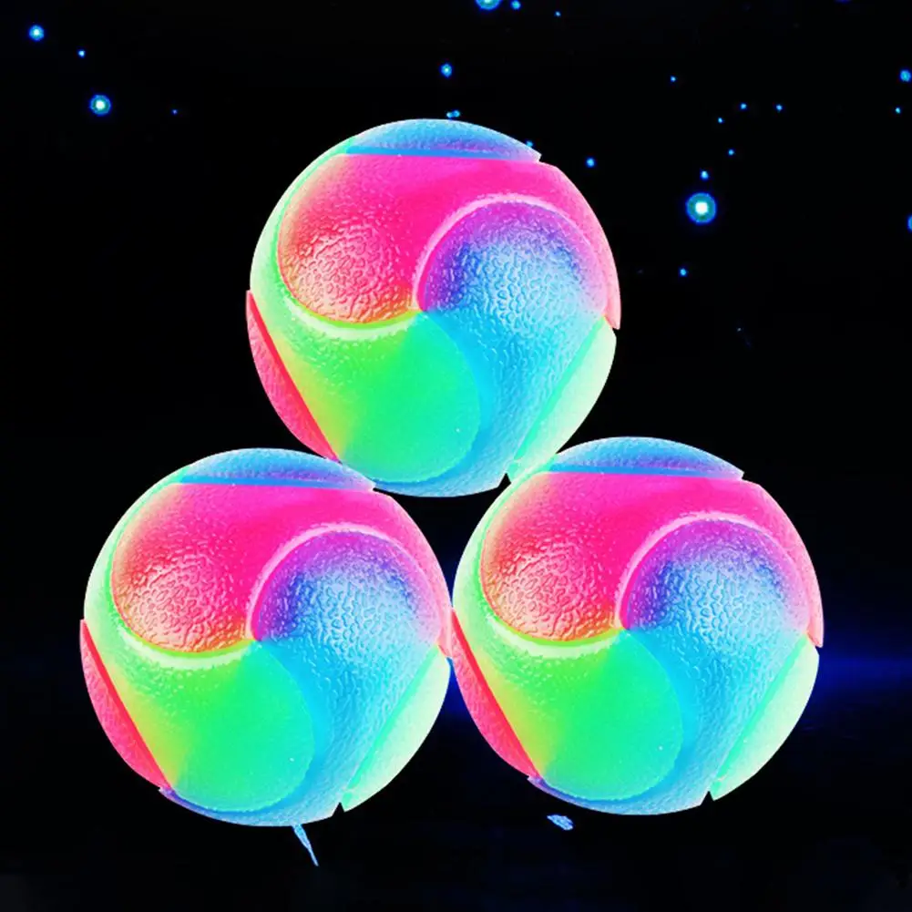 

Bite Resistant Glowing Elastic Rubber Ball Durable Flashing Molar Interactive Ball Pet Rubber Chew Toy